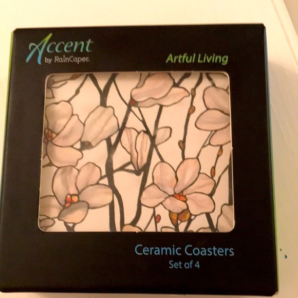 Knoxville Set of 4 Ceramic Coasters - Light Orange
